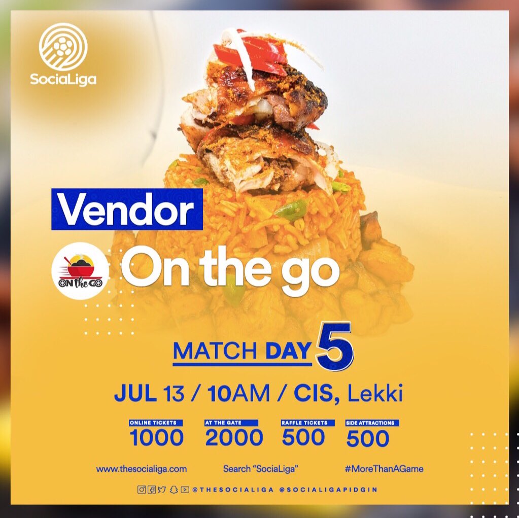 OnTheGoLagos's tweet photo. Three more days!! 

We can’t wait for you to taste our new menu options! #SociaLigaMD5 https://t.co/BaPEIIC48W