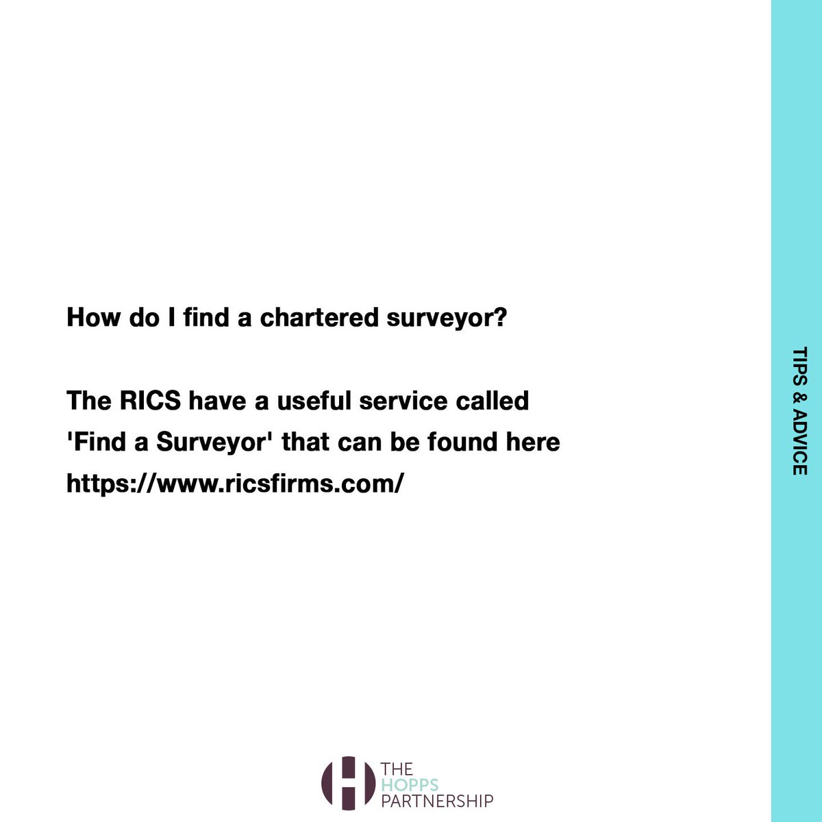 How do I find a chartered surveyor?

The RICS have a useful service called 'Find a Surveyor' that can be found here ricsfirms.com