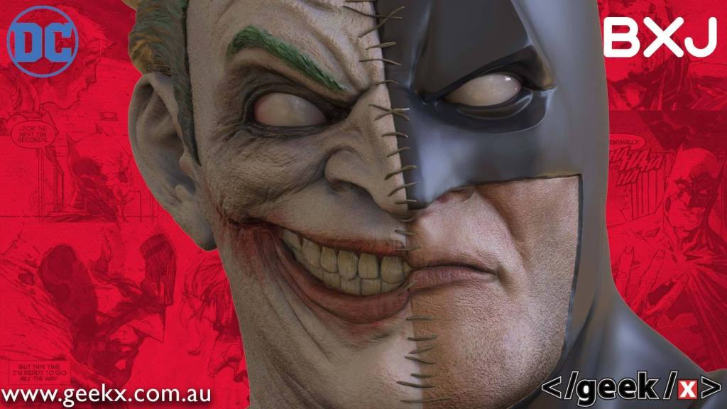 dccollectors's tweet photo. NEW “BXJ” BUST BY GEEK X SHOWCASES AWESOME BATMAN AND JOKER AMALGAMATION #geekx #batman #joker #dccomics https://t.co/Wh7Hwx0E5R https://t.co/6QUfPrvOMf