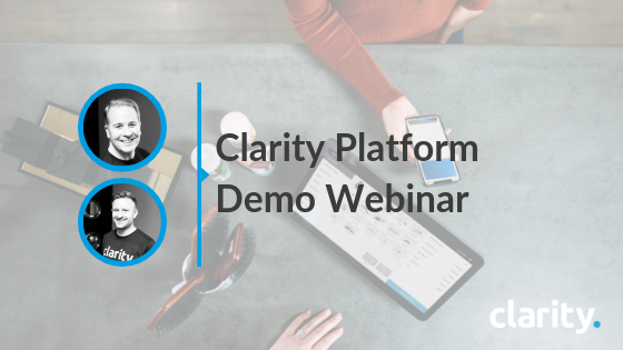 clarity_hq's tweet photo. What is the Clarity platform?
JOIN US for our platform demo #webinar every Thursday at 8am BST:
Register: https://t.co/VgkHbHXOmr
#Clarity #demo #webinars #theCLRTYproject #businessadvisory #advisors #accounting #startup #scaleup #smallbiz #sme #blockchain #ai #technology https://t.co/LOUAuVGCoK