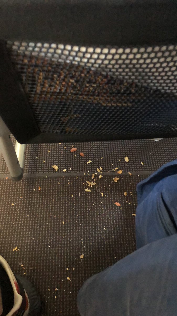 Polluce's tweet photo. @vueling flight VY6248. What about a bit of cleaning? #Customer #orientation #subzero https://t.co/gDid4CDatM