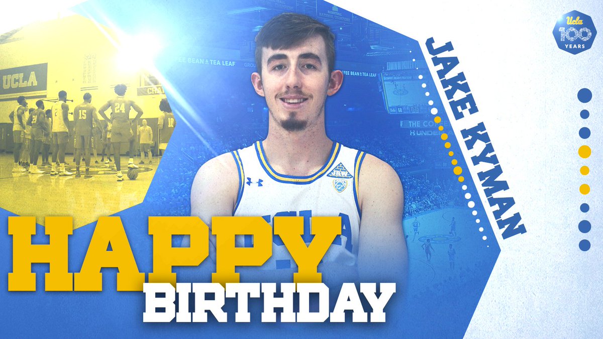 UCLAMBB's tweet image. Let's give a warm Bruin welcome and #HappyBirthday to freshman Jake Kyman! 

#GoBruins 🏀🎂🎉
