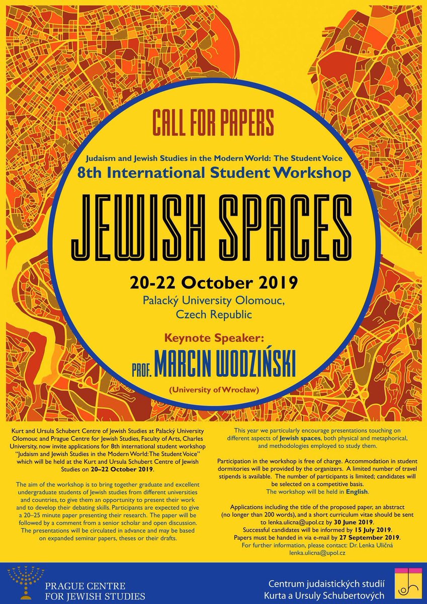 JewishHtgEurope's tweet photo. Call for Papers: Student Conference/Workshop in CZ on Jewish Spaces. Submission deadline July 28. https://t.co/ZAqELk0xrk #Jewishstudies #Jewishspaces #Jewishheritage https://t.co/CGRmgxpwej