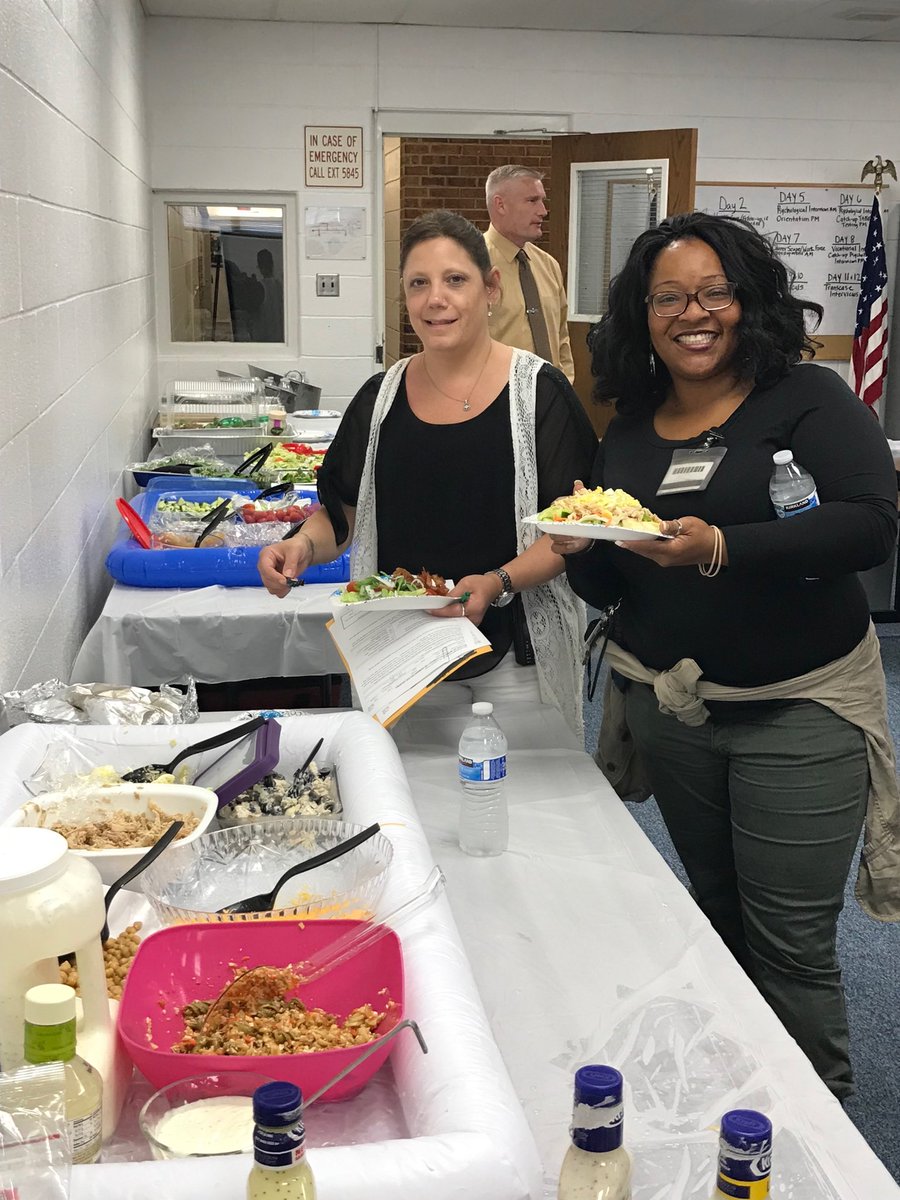 RGC’s Salad Potluck. Staff are  enjoying the healthy choices!!