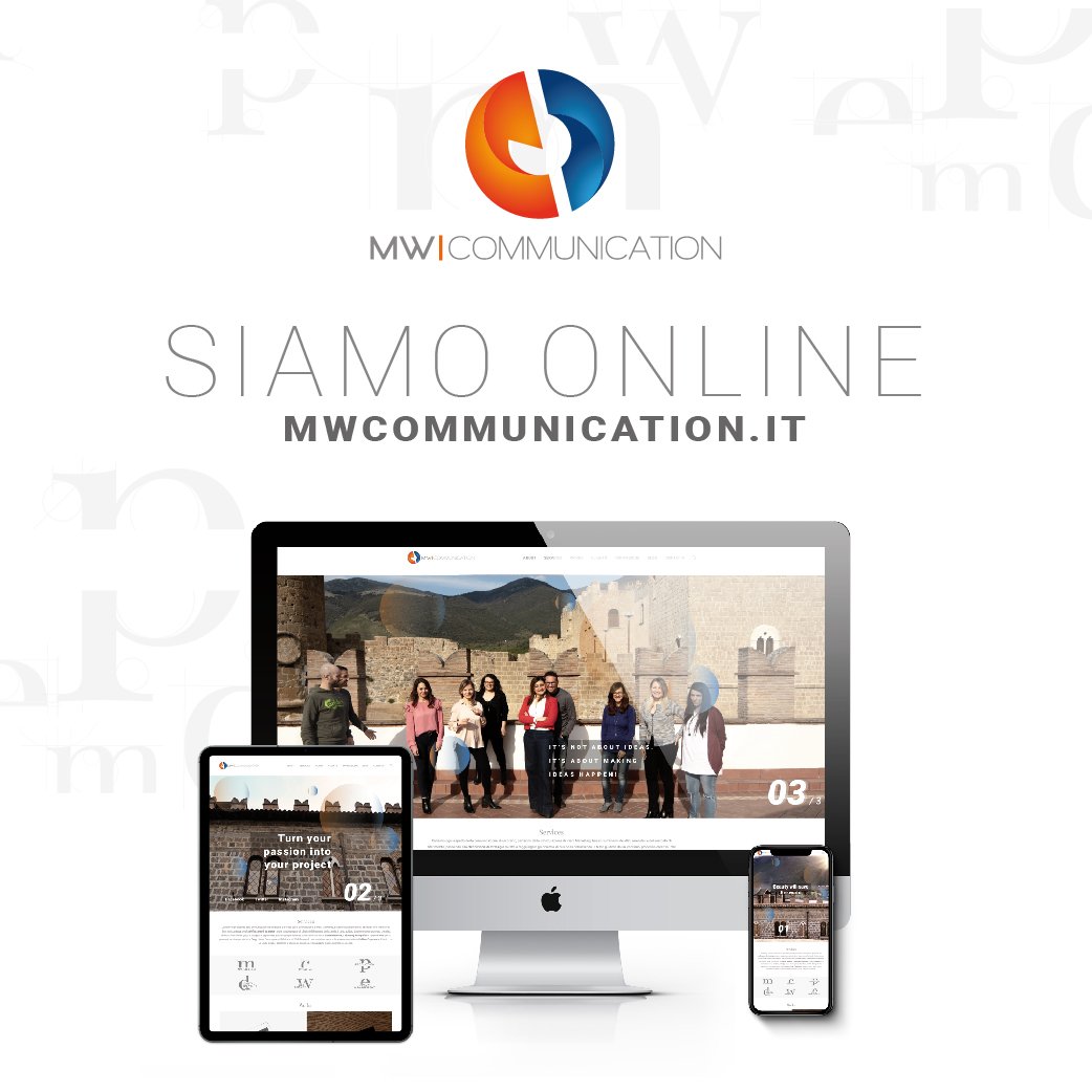 MW_Agency's tweet photo. 🔸 Inspired by the Past and open to the Future 🔹
È questo il concept che ha guidato il disegno e la realizzazione del nostro sito web https://t.co/eemQM0QGXb da oggi online! Continuate a seguirci per scoprire la nuova #MWIdentity! https://t.co/fm4RSPYJ4v