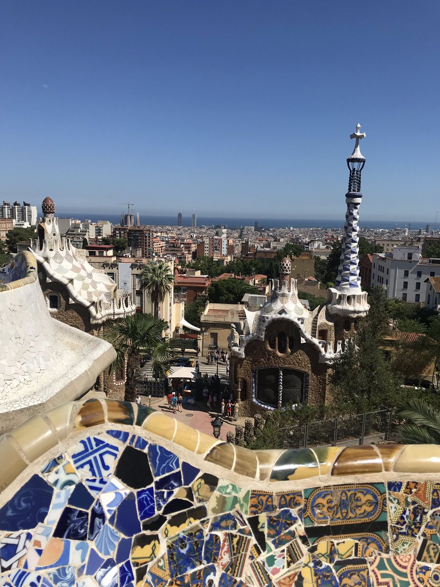 RBSCMFL's tweet photo. Burning off the tapas with a long walk around Park Güell in the 30 degree heat! What a beautiful place! @AdaptableTravel @RobertBlakeSC https://t.co/z56esA1KFz