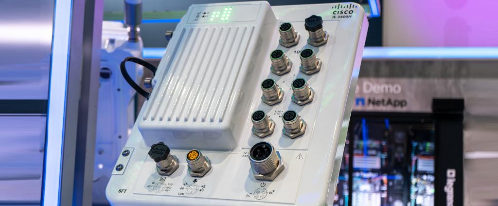 CiscoIIoT's tweet photo. {NEW BLOG} We debuted the Catalyst IE3400 Heavy Duty Switch Series at @CiscoLive with a demo showing the hardened and rugged IP67 rated switch in the harshest conditions. Read about it in our new blog: https://t.co/U6JwmpxiUo #IoT #CLUS19 https://t.co/lROdVgxaiS