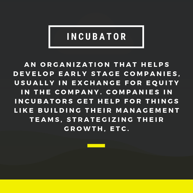 HyferTech's tweet image. One of the fastest way to enhance #growth within your #business through an #incubator. An incubator helps early stage #companies by assisting them with building their team, strategizing, connecting them with right people and get #funding. #bizterms #startups #bizwed #hyfertech