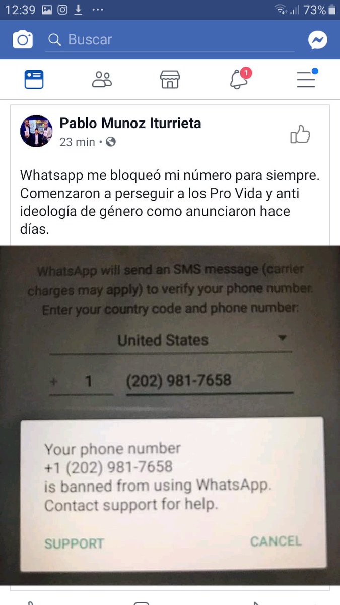 juanjomalvinas's tweet photo. Whatsapp bloqueó el número de @PabloMIturrieta. Pablo es Doctor en Filosofía Política y Legal y Magister en Psicología Filosófica. Escribio el libro "Atrapado en el cuerpo equivocado"donde critica la ideología de género desde una postura filosófica y psicológica ¿Pase de factura? https://t.co/TDHIW1L30C