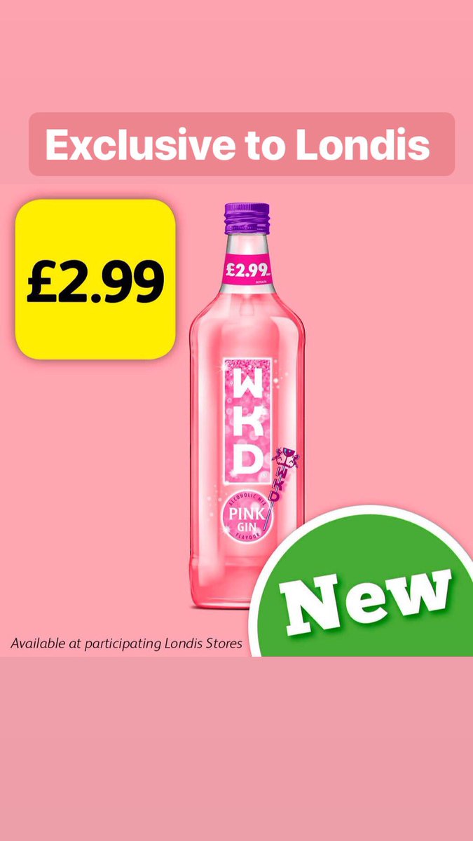 Oh yeah @WKDOfficial we got the new Pink Gin Flavour! Pop down and get some @myLondis #londis #londisjunction #carstairsjunction #lanark #scotland #gin #wkd