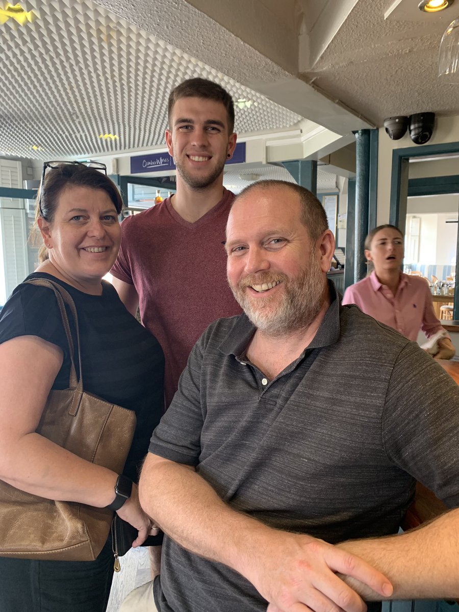 Catching up with Rachel, Glenn, &amp; Nathan Brooker in Portsmouth, England. Nathan, SIS class of 2018, excelled in his first year at University of Portsmouth. #onhisway #onceageckoalwaysagecko #sisrocks <a href="/BrookerRachel/">rachel brooker</a>