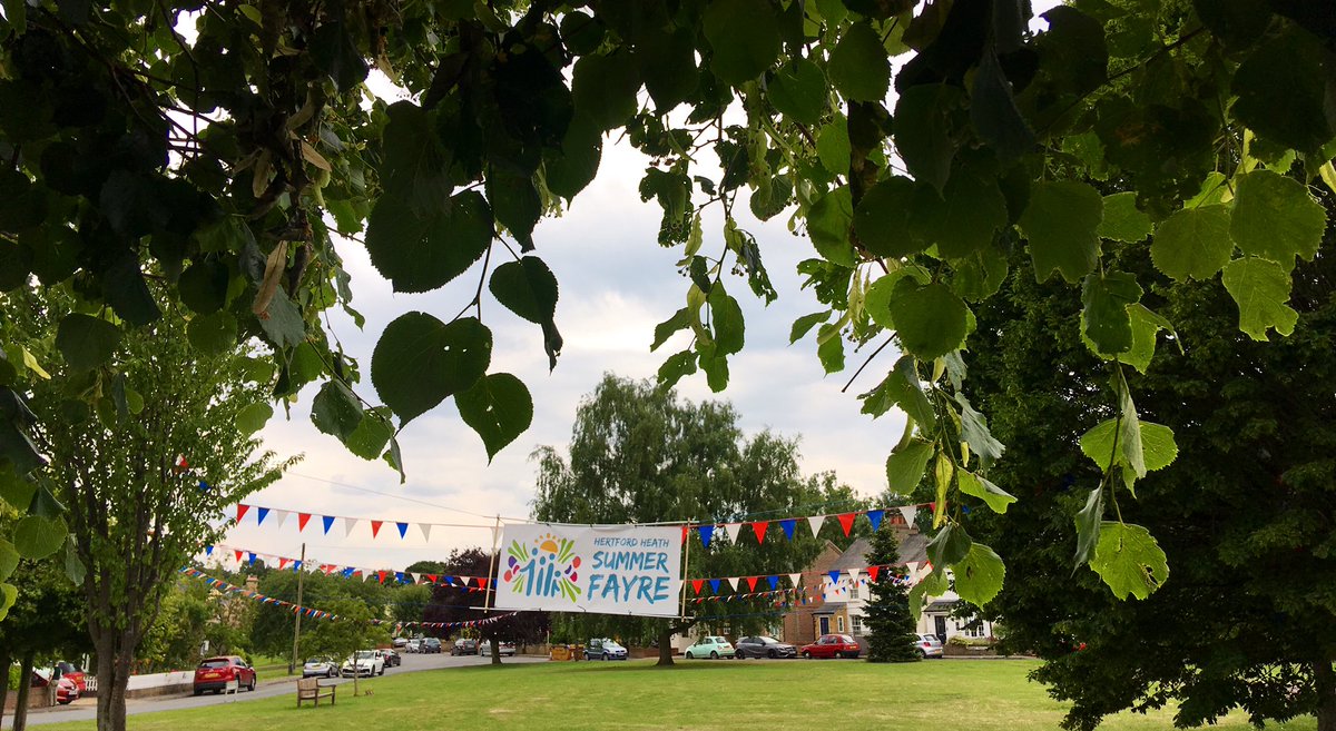 The bunting and sign is up! This Saturday, see you all on the green hertfordheath.life 🌳 #hhsummerfayre #Hertford #hertfordevents #hertfordheath