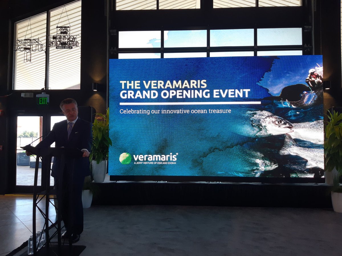 "We are called to find answers to global challenges. But we cannot find these on our own. An African proverb says: If you want to go fast go alone. If you want to go far, go together. That's what we are doing with @DSM", says Christian Kullmann, CEO <a href="/Evonik/">Evonik</a> at #VeramarisOpening.