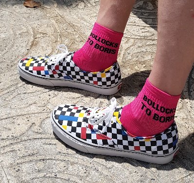 CofEverywhere's tweet photo. @MollyMEP Show what U think of #Boris Summer Neon protest fun #BorisUSApoodle https://t.co/6SDYBCebAr #BollocksToBoris #BollocksToBrexit #KickEmIntoTouch #SockItToEm #SoulForYourSoles #SoxualRevolution #March4Change #BollocksToHate #BollocksToSexism #BollocksToRacism #WheresDecentBritain https://t.co/n4RQWmxOf1