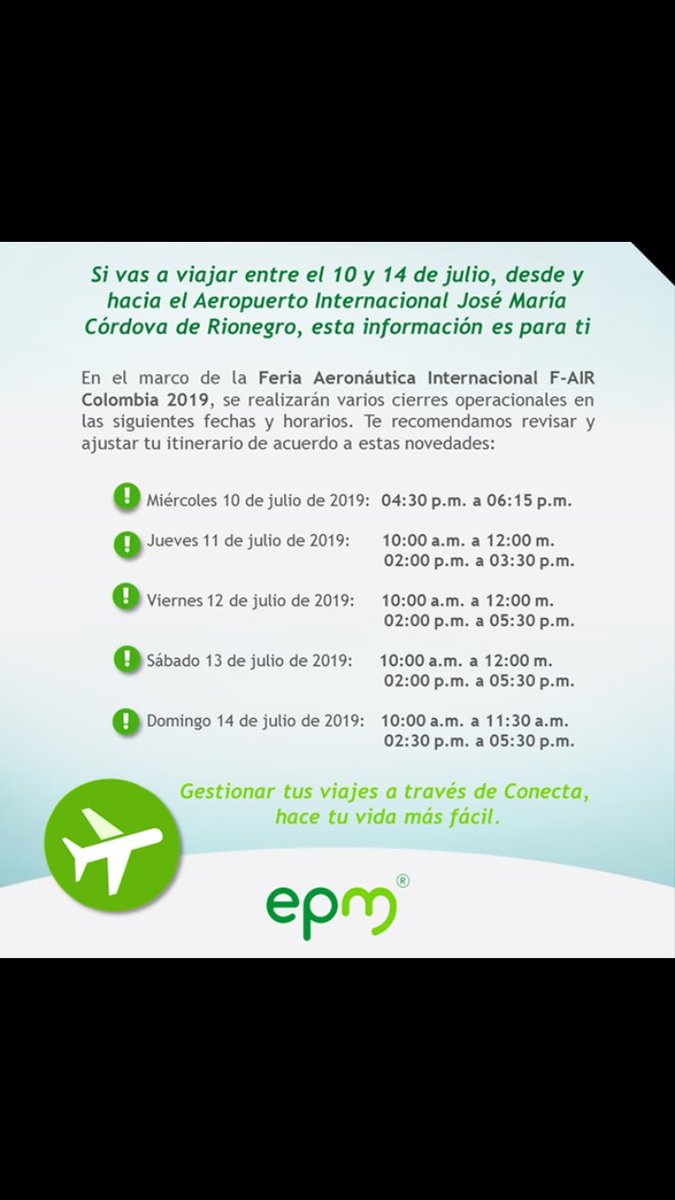 Raidho_co's tweet photo. Viajeros Raidho
Esta información es importante si estas o vienes para Medellín de hoy al domingo...
#RaidhoNews #Raidho #News #Noticias https://t.co/2dDzxk07oJ