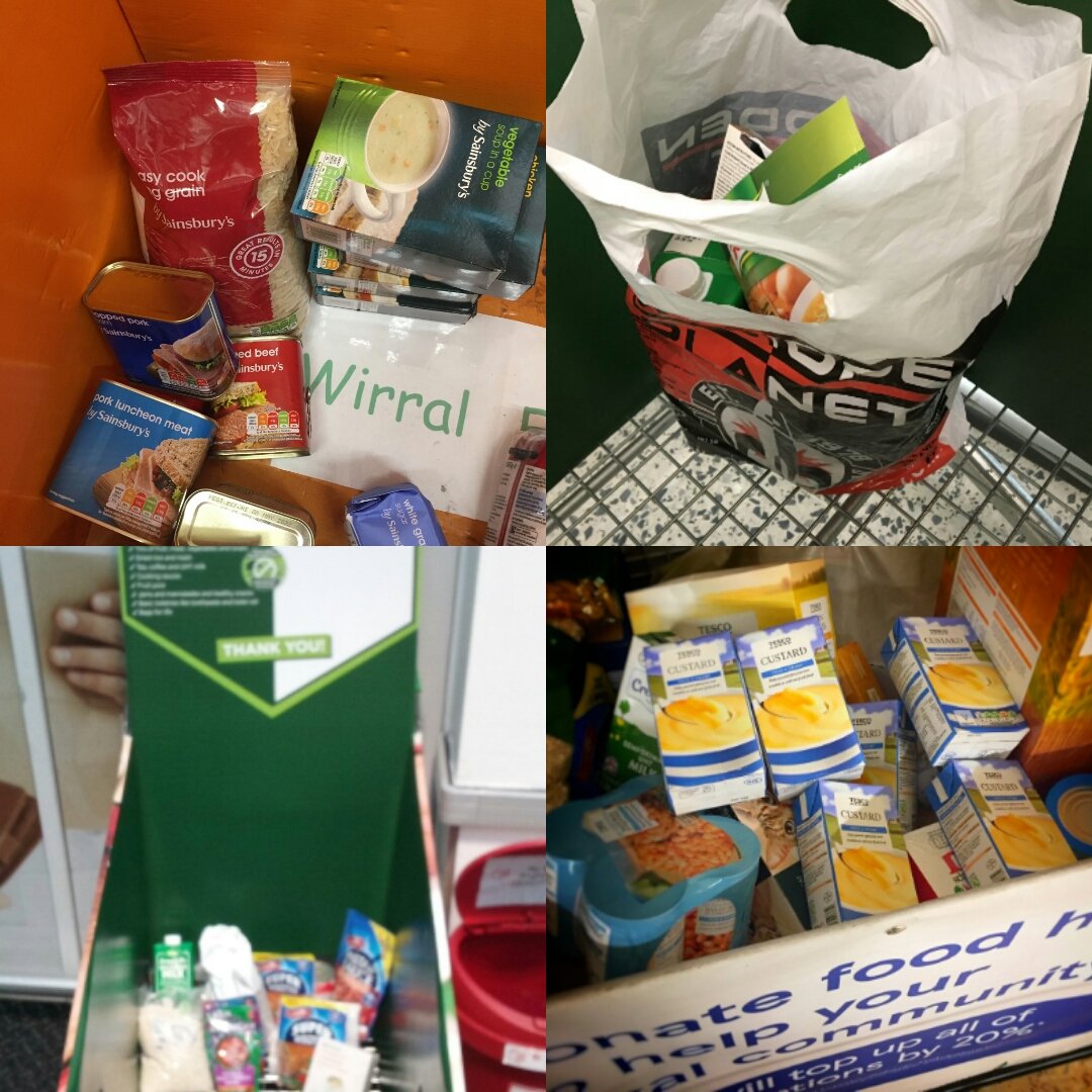 bheadparkrun's tweet photo. Some of the donations dropped off at supermarkets by our amazing parkrunners so far. Have a look at the attached tweet to see the items Wirral food bank needs most 👍 Thank you! #loveparkrun #parkrunuk #bestrunners #bestvolunteers https://t.co/RM5NwPXRHt