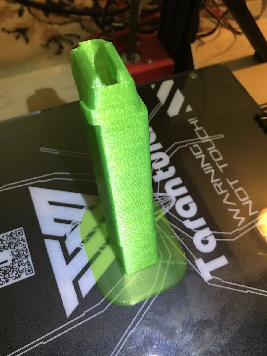 TheSilencerASMR's tweet photo. @BigTanGringo Hello! Have you seen this problem before? I’m printing Ivan’s G17 magazine and it’s misaligned in a couple places. Printing at 80% speed and it’s my first ever print. Looking for help! https://t.co/ejGzHRKD2l