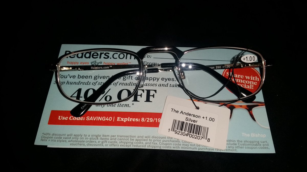DannyRGreer's tweet photo. This is a great place for #readers.They have #sunglasses as well #computer glasses. Hey 40%off ain't to shabby. https://t.co/rt3dOmjkLg https://t.co/MSuSuM7nQD