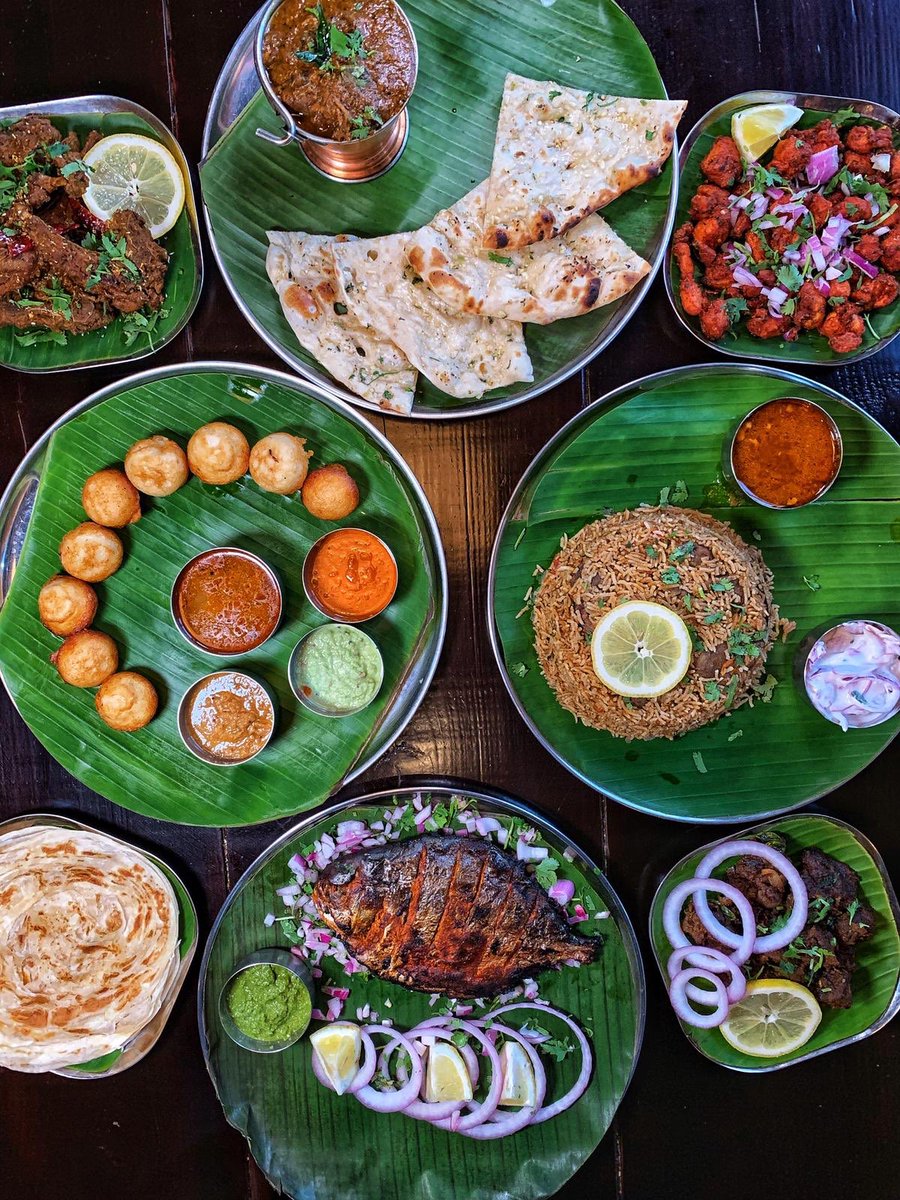 HoustonKumar's tweet photo. Visit Kumar’s Houston today for a yummy treat served on banana leaves! This is an experience you don’t want to miss. Be a part of a South Indian dining tradition when you visit #KumarsHouston. 

#houstonrestaurant #tamil #houston #southindianfood #bananaleafmeal #foodies #hungry https://t.co/NRkYpnxSzJ