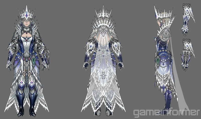 TwoSixNine's tweet photo. Here are the designs for Velkhana's Armour, Charge Blade and SnS #Iceborne https://t.co/L9A4QurSvi