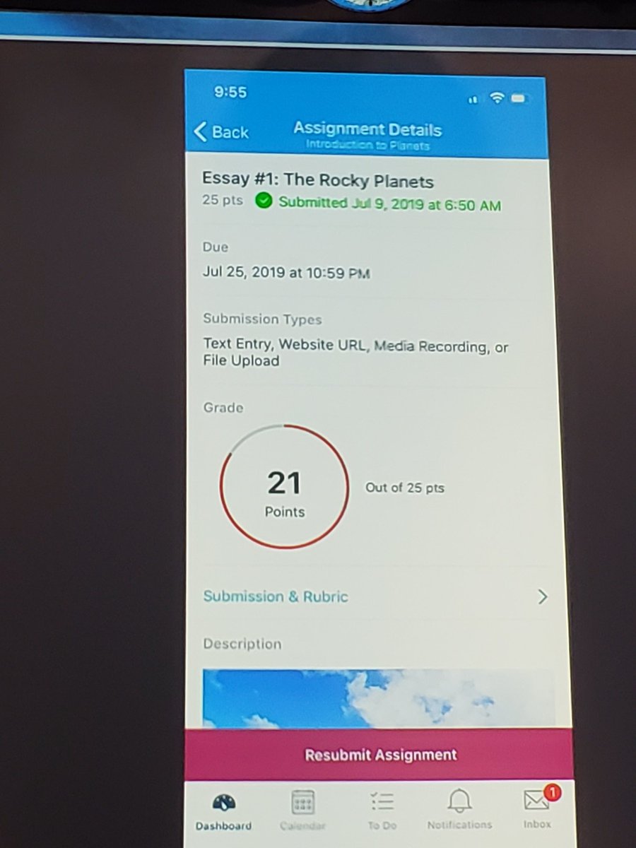 lindajeanlee's tweet photo. New view for submitted and graded assignments in mobile. Including grades, feedback, and rubrics! It'll be out before fall. #InstCon https://t.co/ENfeYOwezM