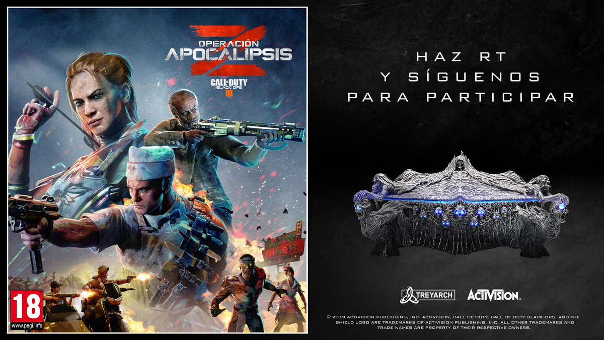 ¡Operación sorteo a discreción!

Llega Operación Apocalipsis Z a #BlackOps4 y nosotros os traemos un sorteo de una Mystery Box para #PS4. Para participar:

✅ Haz RT
✅ Síguenos en <a href="/CallofDutyES/">Call of Duty España</a>

Tenéis hasta el día 17 para participar, ¡solo para en España! Buena suerte a todos