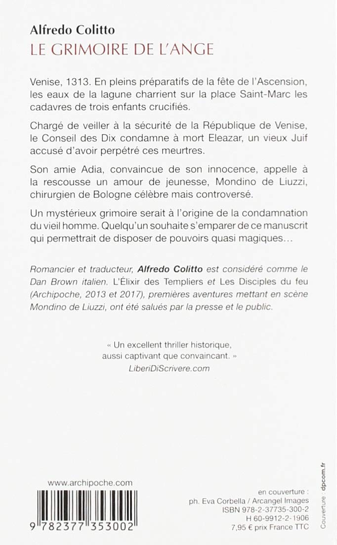 LivresIdees's tweet photo. Fini ma lecture @Ed_Archipel
Le #grimoire de l'ange #Colitto
Une très belle lecture, prenante, fluide, dans un contexte #historique intéressant 😊
Des rebondissements, un page-turner super agréable ! 👍
Je conseille !
#Venise #enquêtes #templiers
#moyenage #thriller #meurtres https://t.co/iEWLsrbc1F