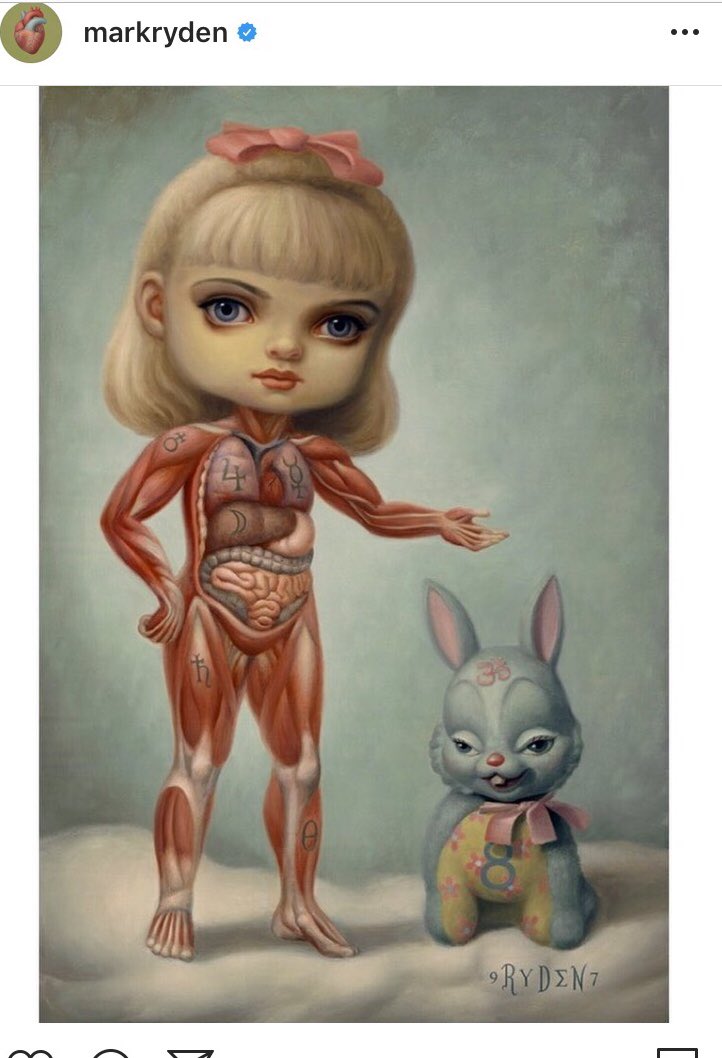 ...of symbolism in the art and photographs. Red shoes, butterflies, owls, goats, etc. Panda is a disturbing term. (Look it up) If you zoom in, some things become more visible. WARNING: DISTURBING IMAGES!