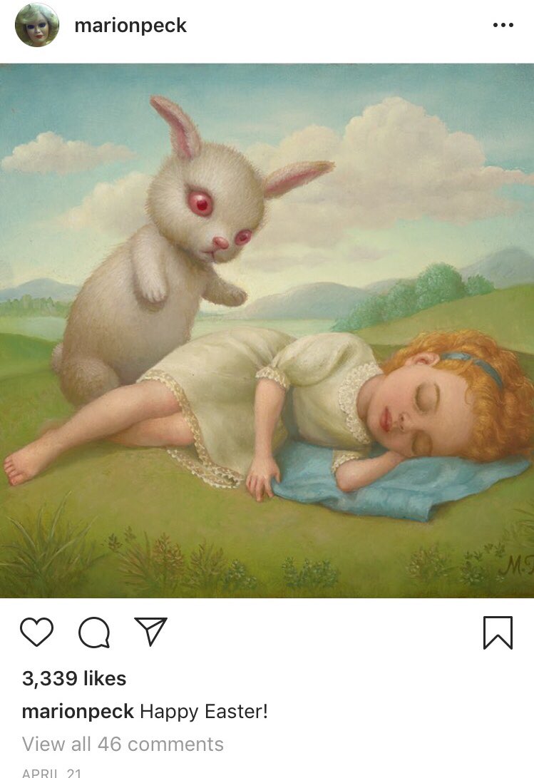 ...of symbolism in the art and photographs. Red shoes, butterflies, owls, goats, etc. Panda is a disturbing term. (Look it up) If you zoom in, some things become more visible. WARNING: DISTURBING IMAGES!