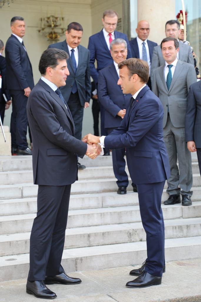 I’m honored to have met with my friend French President <a href="/EmmanuelMacron/">Emmanuel Macron</a> again. I highly value France’s continued support to the Kurdistan Region during challenging times. Developing even stronger ties with France is my priority.