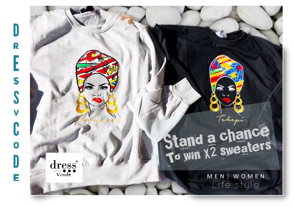 DressVCode1's tweet photo. #LoveLetter2Bafana #IfBafanaBeatsNigeriaIWill give away 2 #DressVcode sweaters to our lucky winners. To enter: RT and follow us, lucky winners will be selected randomly. Good luck 🙌🏿🙌🏿🙌🏿💃🏿🕺🏿 https://t.co/uAXcB4WbWq