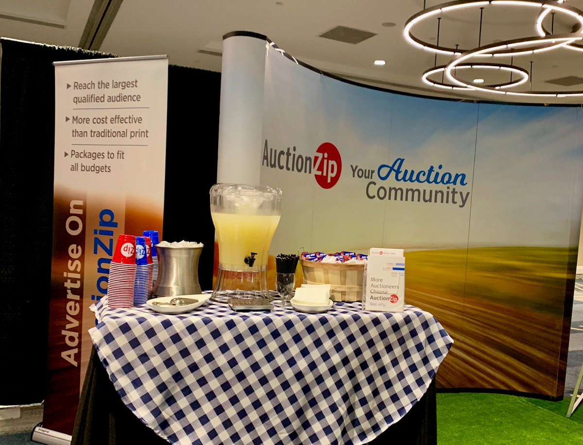 Auctionzip's tweet photo. We are proud to be a part of #NAACS19! Come meet the team on the trade show floor at booths 32 and 35 for summer treats, #Plinko and prizes. https://t.co/x2ZGXrpnYl