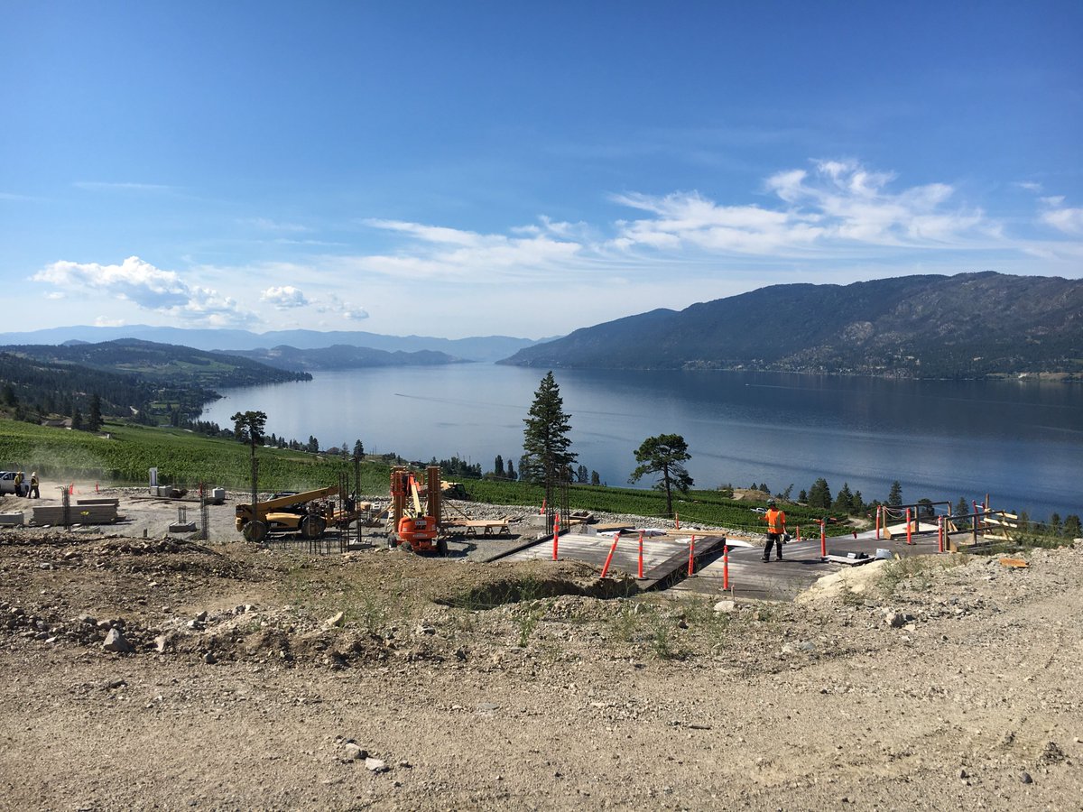 GarethRDavid's tweet photo. Great job by the @PCLConstruction team in the Okanagan. Just hope they don’t get distracted by the view #PCLbuilds https://t.co/1TUrXCjAOz