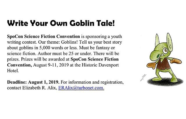 SpoCon_WA's tweet photo. #SpoConWA #YouthWriting #AllHailTheGoblinKing https://t.co/I2h58xNnAi https://t.co/vVbXn38PeB