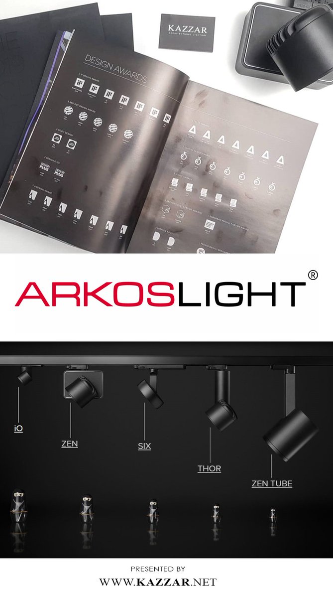 7 x IF DESIGN AWARDS
5 x RED DOT AWARDS
7 x A'DESIGN AWARDS
7 x DELTA AWARDS
7 x GERMAN DESIGN AWARDS... and more!

With so much attention to detail and design, this is a company Kazzar Lighting had to get on board with. We like to introduce you to Arkoslight! #arkoslight