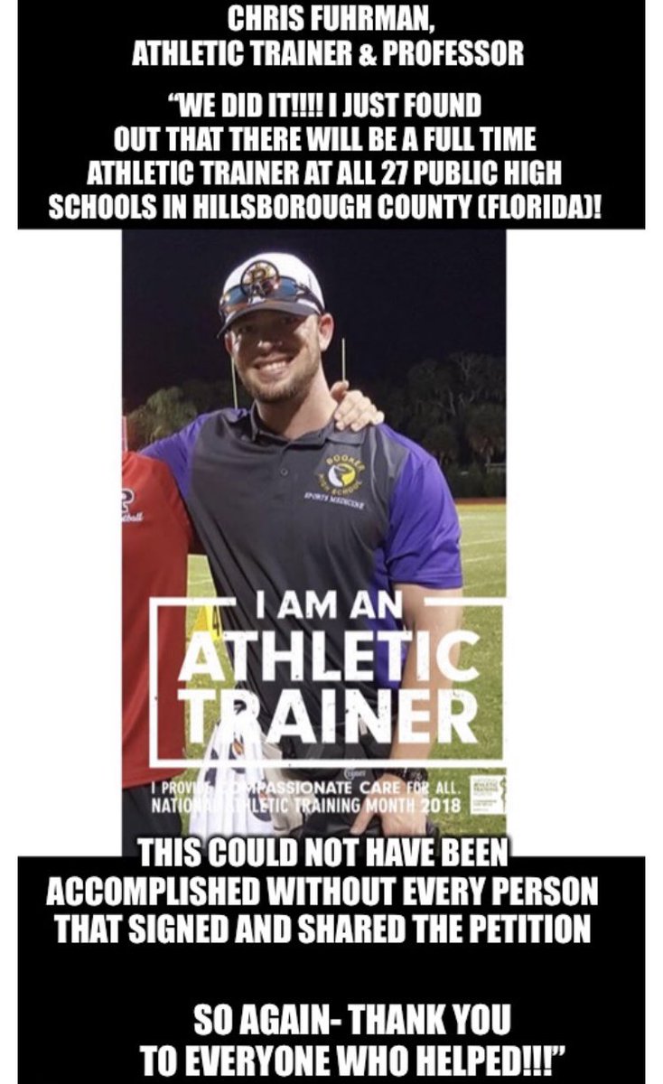 Stephen Moss (@stephen_moss_at) on Twitter photo GR8 NEWS OUT OF FLORIDA AFTER A YOUNG ATHLETE UNFORTUNATELY LOST HIS LIFE. WHEN WILL SCHOOLS PRIORITIZE ATHLETE SAFETY? HIRE MULTIPLE ATHLETIC TRAINERS AT EACH HIGH SCHOOL! BE THE CHANGE IN YOUR ATHLETES LIVES! DONT WAIT TIL ONE IS GONE <a href="/NATA1950/">NATA</a> <a href="/NATA_SAAC/">NATA SAAC</a> @NATA_YPC <a href="/mnhopper1s/">Mike Hopper, MS, LAT, ATC</a> GR8 NEWS OUT OF FLORIDA AFTER A YOUNG ATHLETE UNFORTUNATELY LOST HIS LIFE. WHEN WILL SCHOOLS PRIORITIZE ATHLETE SAFETY? HIRE MULTIPLE ATHLETIC TRAINERS AT EACH HIGH SCHOOL! BE THE CHANGE IN YOUR ATHLETES LIVES! DONT WAIT TIL ONE IS GONE <a href="/NATA1950/">NATA</a> <a href="/NATA_SAAC/">NATA SAAC</a> @NATA_YPC <a href="/mnhopper1s/">Mike Hopper, MS, LAT, ATC</a>