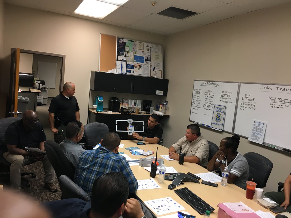 LASDMET's tweet photo. Train, train, train! MET staff doing #ProjectLifesaver trng with our @TransitLASD counterparts. Have loved ones with #dementia #autism this device is must have. https://t.co/eh4QcOK9Kf
