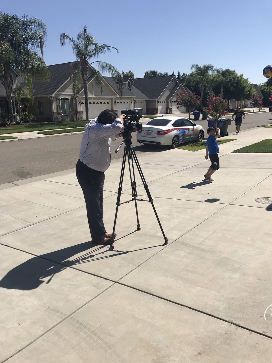 Huge thank you to <a href="/ErikRosalesNews/">Erik Rosales</a> with <a href="/CBS47/">CBS47 News</a> who heard about Meyer wanting to meet the <a href="/DudePerfect/">Dude Perfect</a> guys. He’s trying his best to get in contact with them for us. He filmed us and Meyer and might run the story in hopes of getting Dude Perfect to do a meet and greet with Meyer!