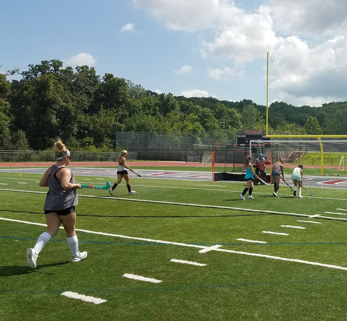 Fun and hot day a field hockey camp!