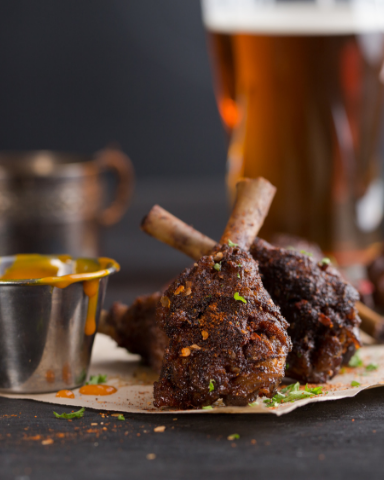 Drunken Duck Wings! Duck drummettes marinated and slow-braised in Bier. Fried crisp and dry spice rubbed with Gold BBQ &amp; hot lingonberry sauce. Now available on our #liciousTO Don Mills menu until July 21st.