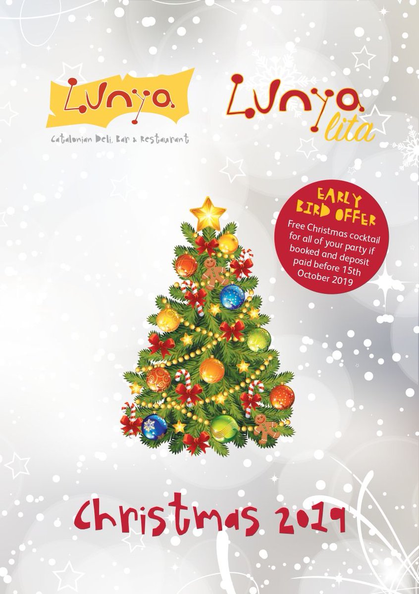 Lunya's tweet photo. Our #Christmas 2019 #menu is out - Do you want to take a look? #Free Christmas #cocktail for all your party if booked and deposit paid before 15th October! https://t.co/lVTdAt55z5 
#Liverpool #Manchester #tapas #banquet #Spain https://t.co/0ksdKG5AMz
