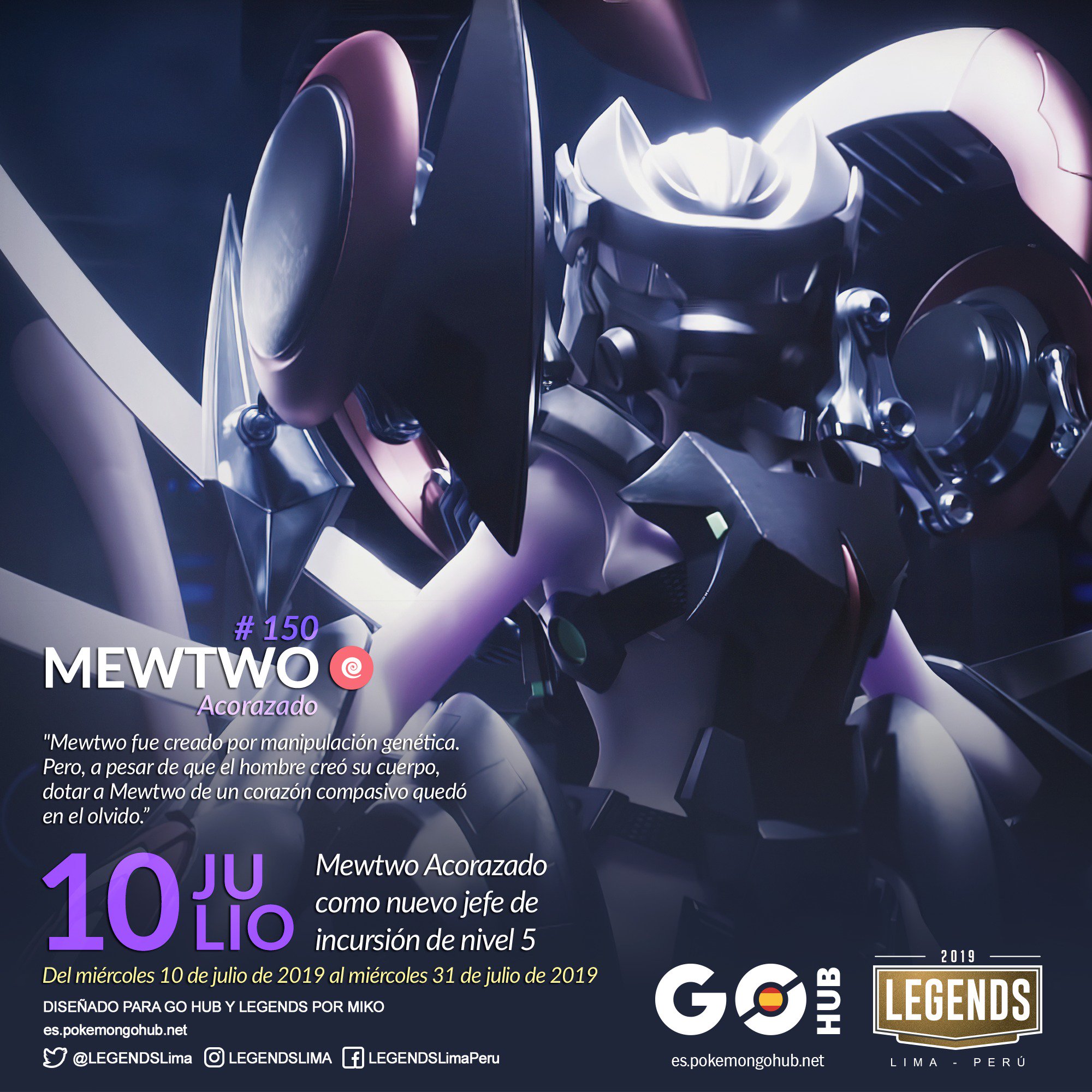 LEGENDS on X: ACTUALIZACIÓN #Mewtwo retorna a las Incursiones