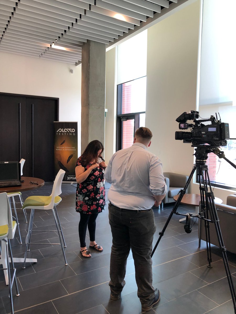 PLATOSask's tweet image. Today @ctvregina stopped by the class to talk with Lee Prosper and Melissa Friday about the start of the training course in Regina! #indigenoustech #yqr