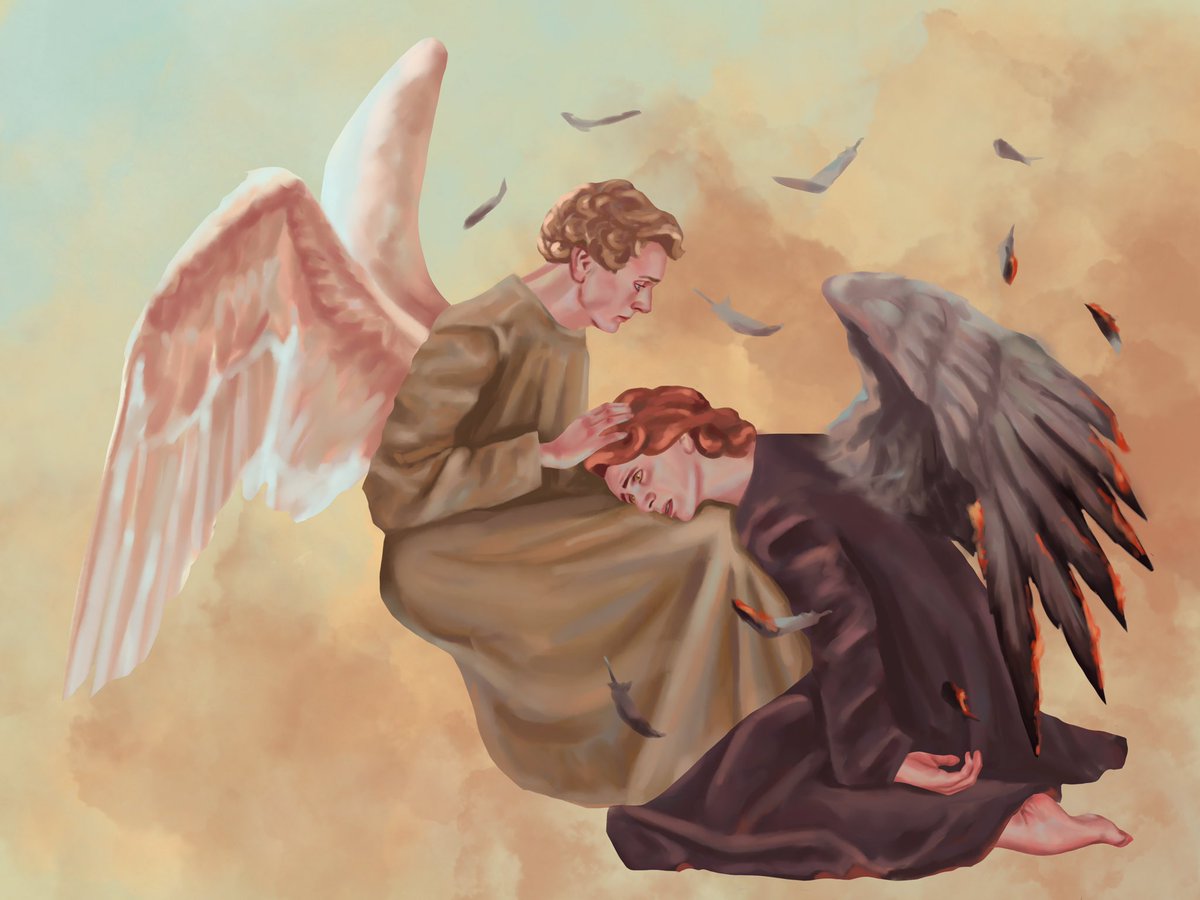 Fallen angel #GoodOmens #Aziraphale #Crowley #ineffablehusbands #GoodOmensF...