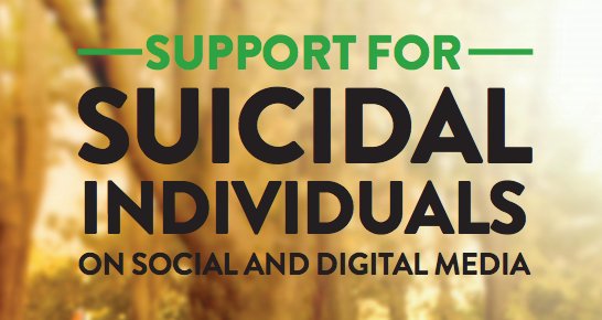 Check out &amp; share our free toolkit, "Support for Suicidal Individuals on Social and Digital Media,” which can help digital communities establish safety policies to support individuals who may be in suicidal crisis: bit.ly/2QXijEI