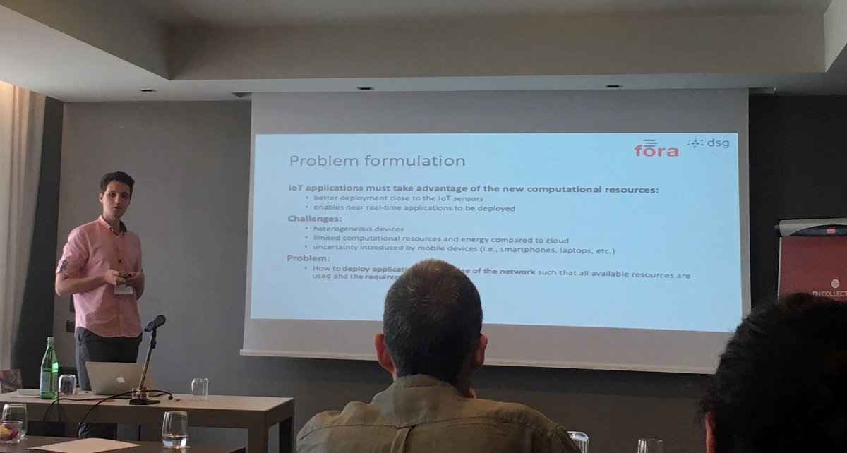 dsg_tuwien's tweet photo. Cosmin from @foraetn and DSG presenting his work on Decentralized Resource Auctioning for Latency-Sensitive Edge Computing at IEEE #EDGE19 in Milan https://t.co/oyADBtIDdq