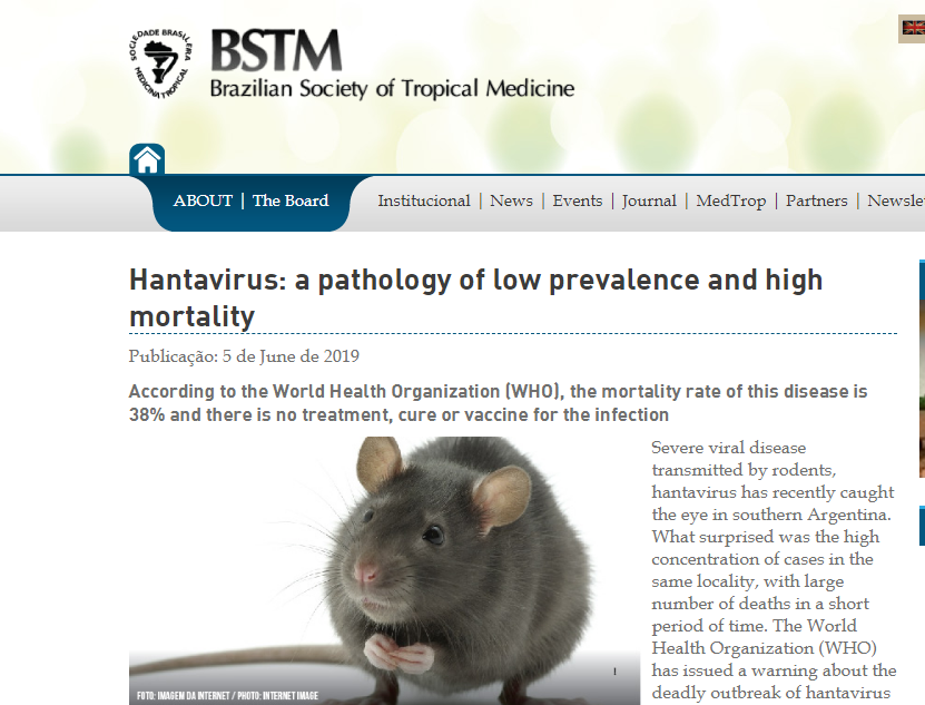#Hantavirus: difunden en #Brasil los avances de #RioNegro y #Chile para enfrentarlo. Enterate más acá: http://bit.ly/2S8acaq