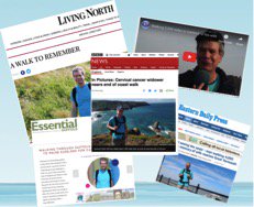 3500toendit's tweet photo. After I struggled to find time to promote my walk (walking 3,500 miles is surprisingly time-consuming!), Jackie at @barbedwordsblog stepped in to help, resulting in 50 interviews in local &amp; national media! Thank you so much 🙏 Read more about the coverage: https://t.co/aC2ptObzLC https://t.co/XIQoIjvsw5