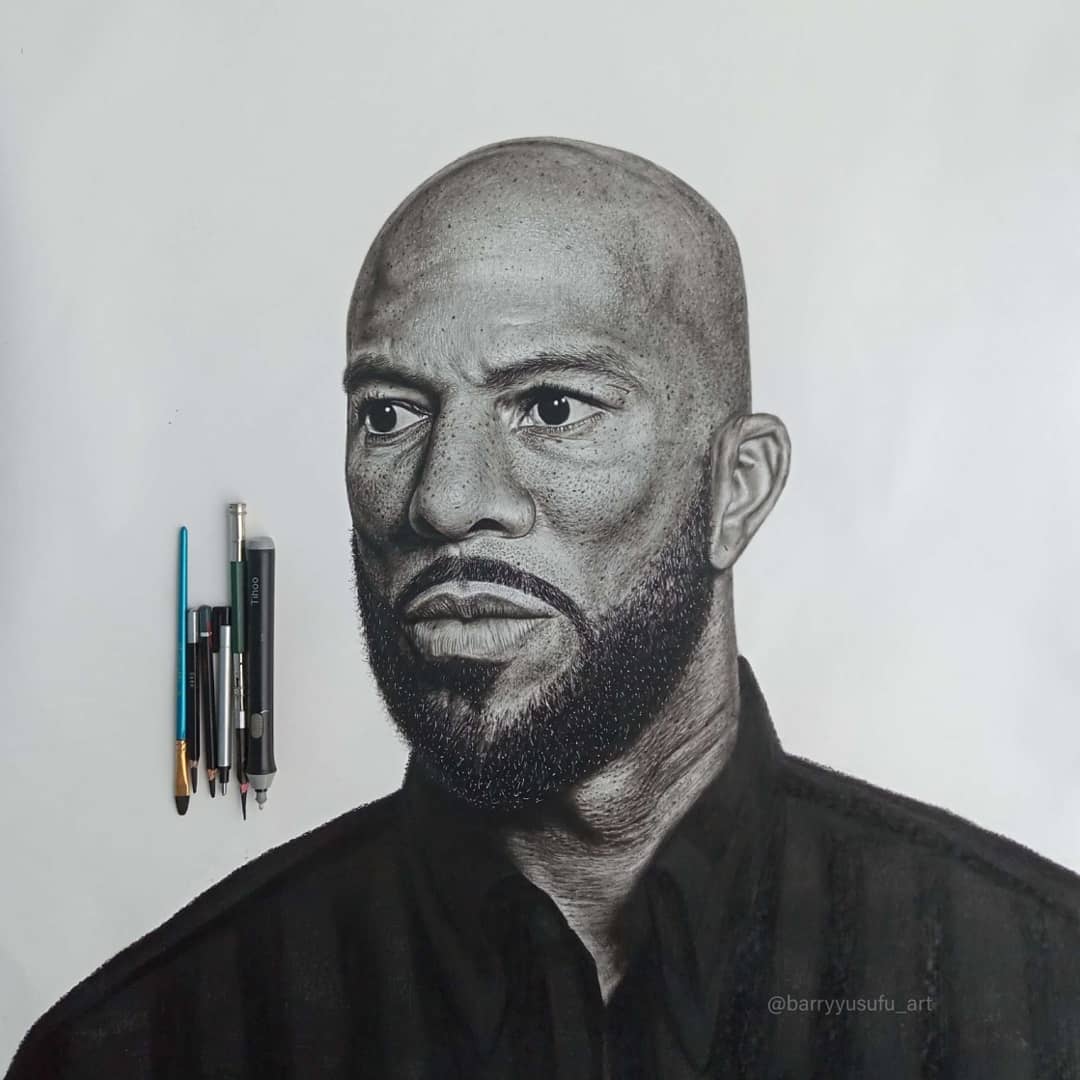 collinsobijiak2's tweet photo. @common A friend of mine @barryyusufu_art did a portrait of @common and wishes common would see it. I am an artist too and i can tell time and effort this dude put into achieving this realistic drawing. All for love #BlackPower https://t.co/y69Cj45H97