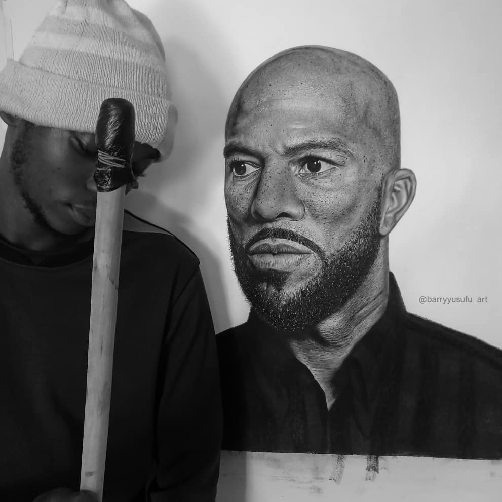 collinsobijiak2's tweet photo. @common A friend of mine @barryyusufu_art did a portrait of @common and wishes common would see it. I am an artist too and i can tell time and effort this dude put into achieving this realistic drawing. All for love #BlackPower https://t.co/y69Cj45H97